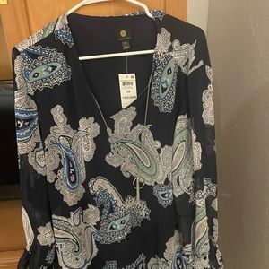 Woman’s paisley blouse